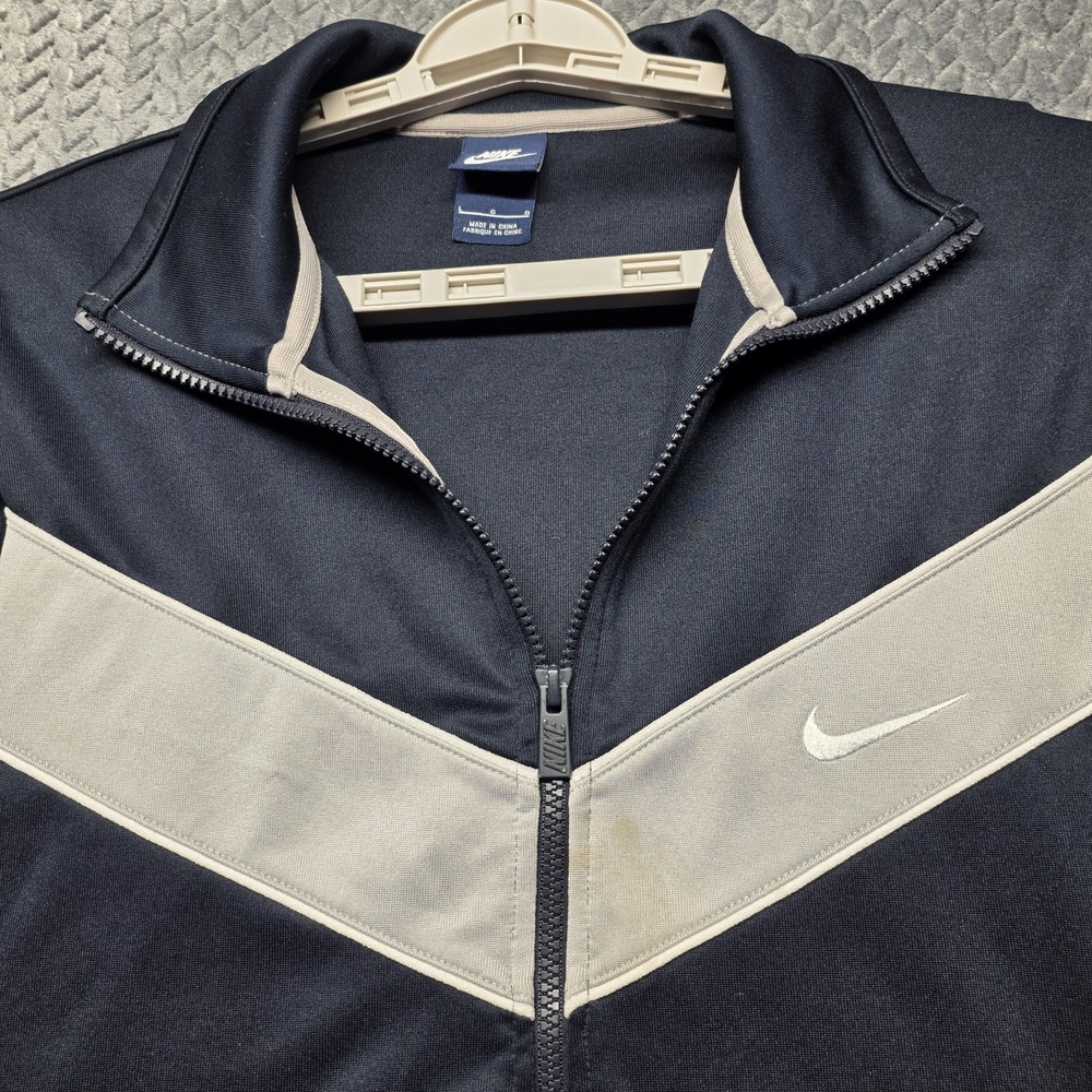 Nike Men's L Track Jacket Navy Gray Full Zip 717285-475